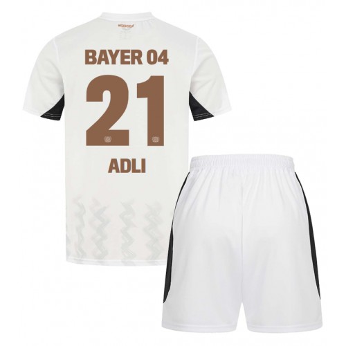 Bayer Leverkusen Amine Adli #21 Gostujuci Dres za djecu 2024-25 Kratak Rukav (+ Kratke hlače)